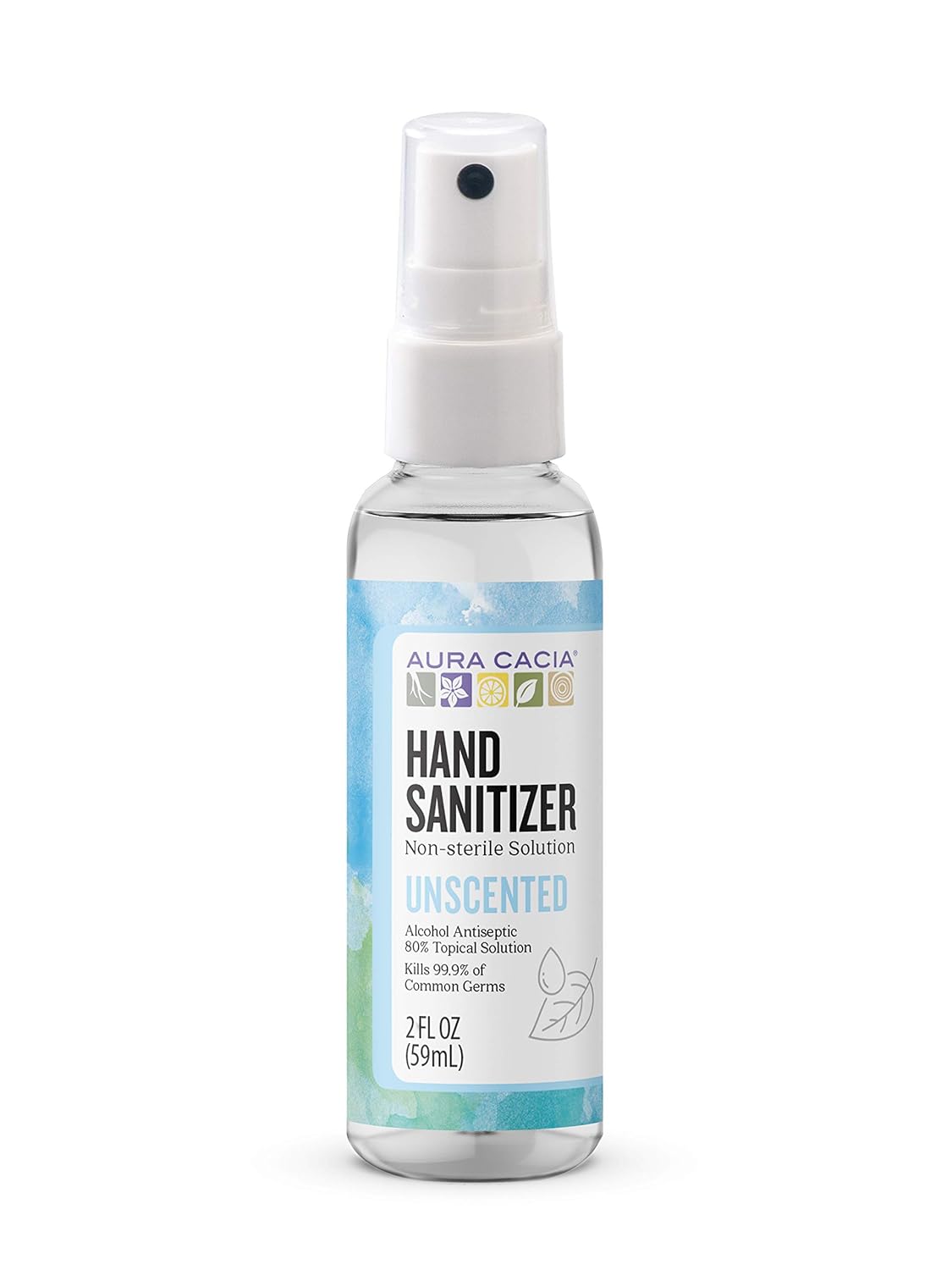 Hand Sanitizer Spray - Unscented by Aura Cacia - Non-toxic, SLOW rated product free from harmful chemicals