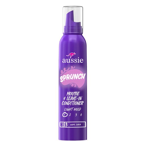 Sprunch Hair Mousse and Leave in Conditioner by Aussie - Non-toxic, STOP rated product free from harmful chemicals
