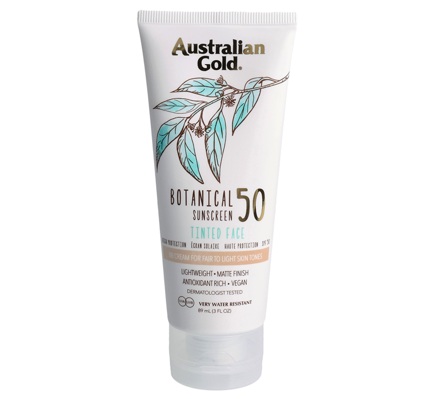 Botanical Tinted Face Broad Spectrum 50 by Australian Gold - Non-toxic, STOP rated product free from harmful chemicals