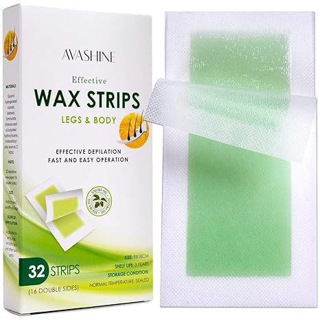 Wax Strips Legs & Body by Avashine - Non-toxic, GO rated product free from harmful chemicals