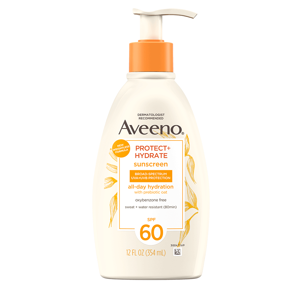 Protect + Hydrate Sunscreen Body Lotion SPF 60 by Aveeno - Non-toxic, STOP rated product free from harmful chemicals