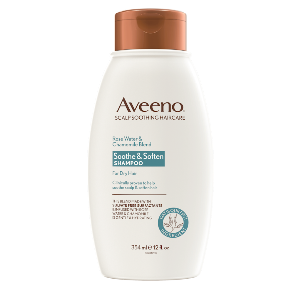 Rosewater & Chamomile Blend Soothe and Soften Shampoo by Aveeno - Non-toxic Shampoos + Conditioners product rated STOP by Million Marker, free from BPA, phthalates, and parabens