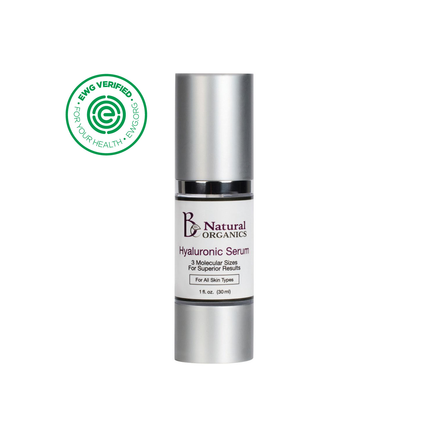 Hyaluronic Serum by B Natural Organics - Non-toxic, GO rated product free from harmful chemicals