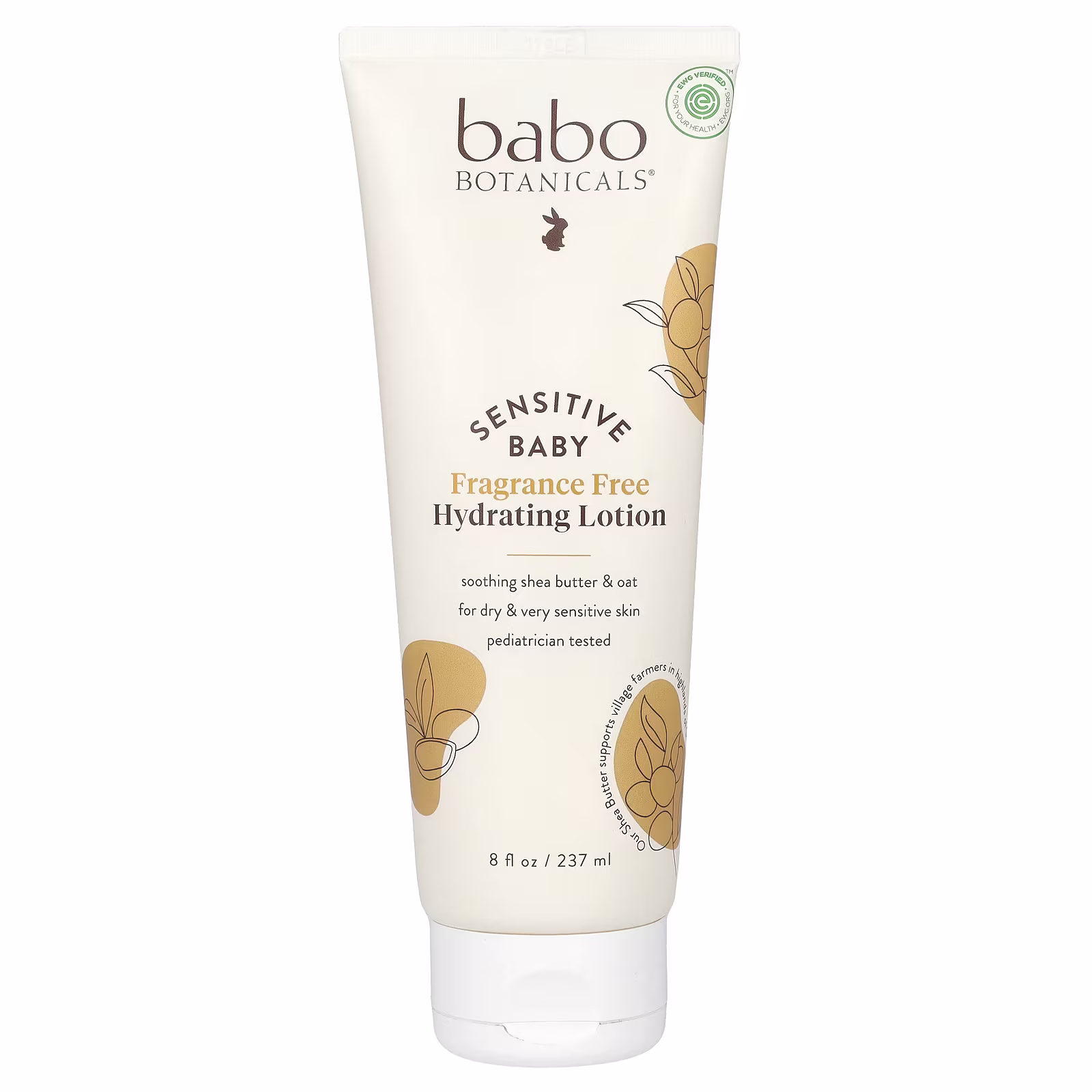 Sensitive Baby Hydrating Baby Lotion - Fragrance Free by Babo BOTANICALS - Non-toxic, SLOW rated product free from harmful chemicals