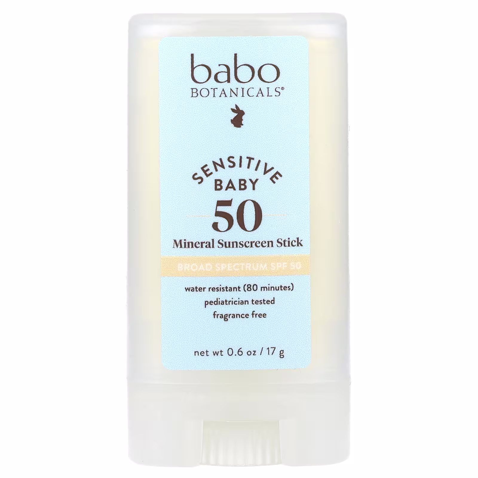 Sensitive Baby Mineral Sunscreen Stick SPF 50 by Babo BOTANICALS - Non-toxic, SLOW rated product free from harmful chemicals