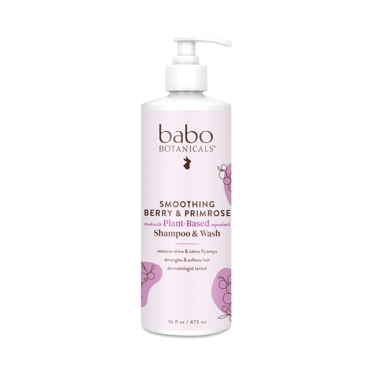 Smoothing Berry & Primrose Plant Based Shampoo & Wash by Babo BOTANICALS - Non-toxic, SLOW rated product free from harmful chemicals