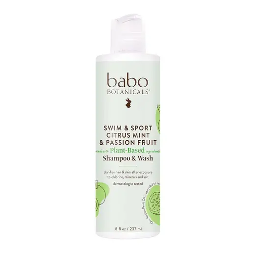 Swim & Sport Citrus Mint & Passion Fruit Shampoo & Wash by Babo BOTANICALS - Non-toxic, SLOW rated product free from harmful chemicals