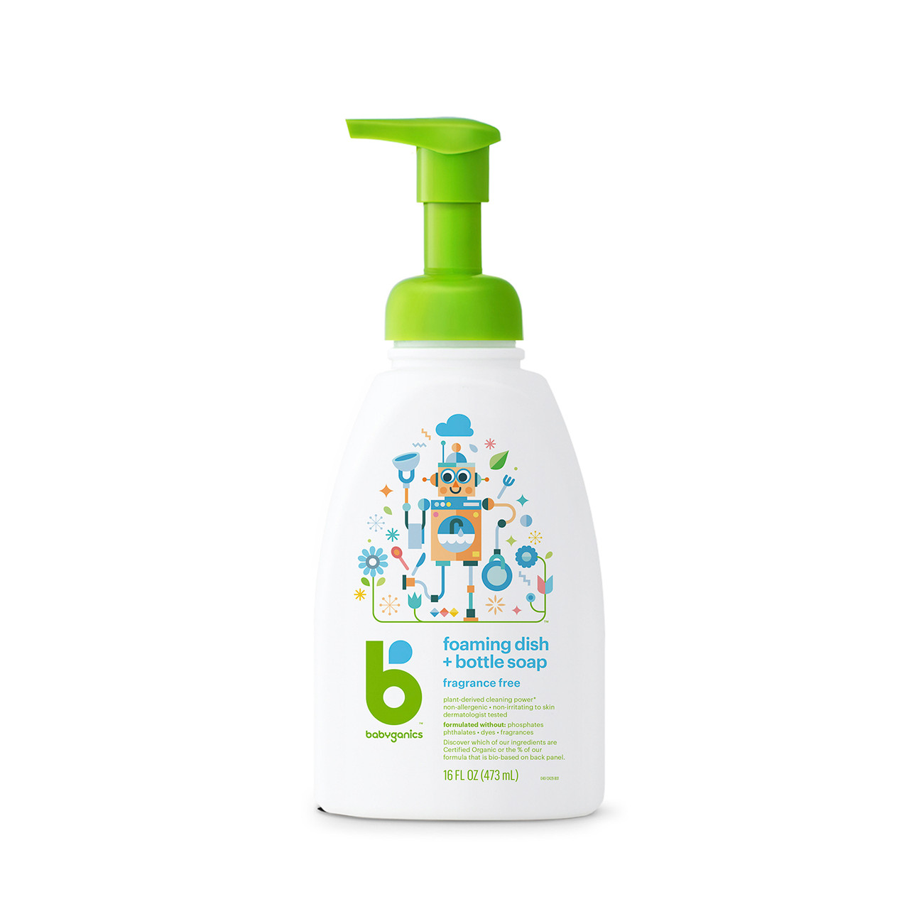 Foaming Dish + Bottle Soap - Fragrance Free by Babyganics - Non-toxic, SLOW rated product free from harmful chemicals