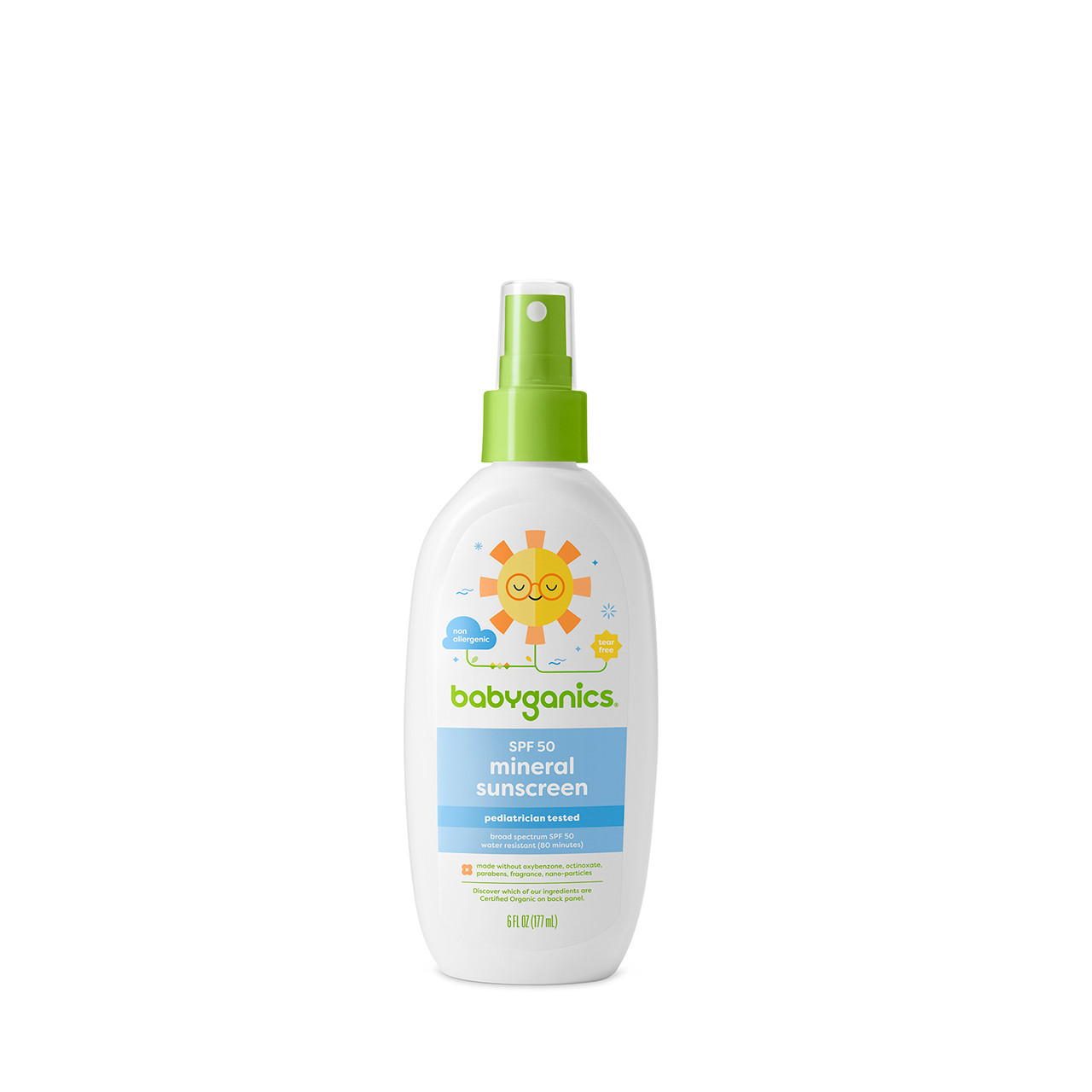 Mineral Sunscreen Spray SPF 50+ by Babyganics - Non-toxic, SLOW rated product free from harmful chemicals