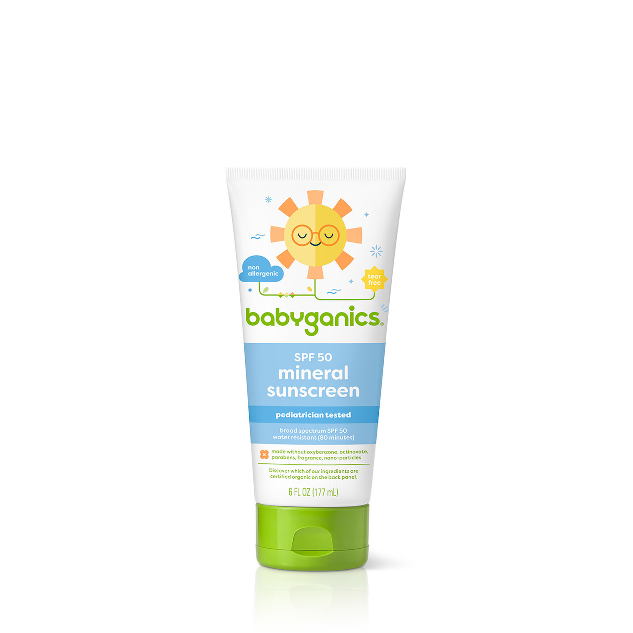 SPF 50+ Mineral Sunscreen Lotion by Babyganics - Non-toxic, SLOW rated product free from harmful chemicals
