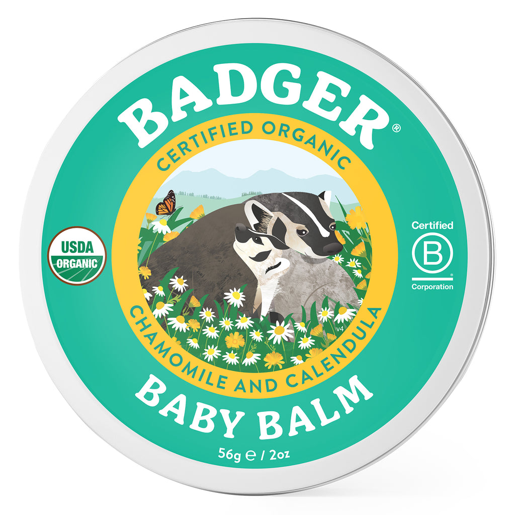 Baby Balm by BADGER - Non-toxic Baby Care product rated GO by Million Marker, free from BPA, phthalates, and parabens