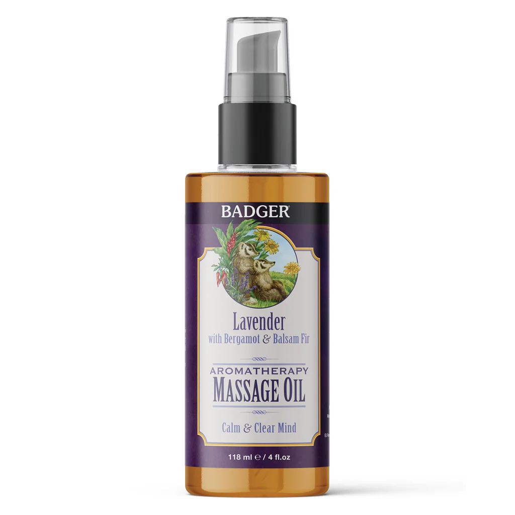 Lavender Aromatherapy Massage Oil by Badger - Non-toxic Body Oils, Butters + lotions product rated GO by Million Marker, free from BPA, phthalates, and parabens