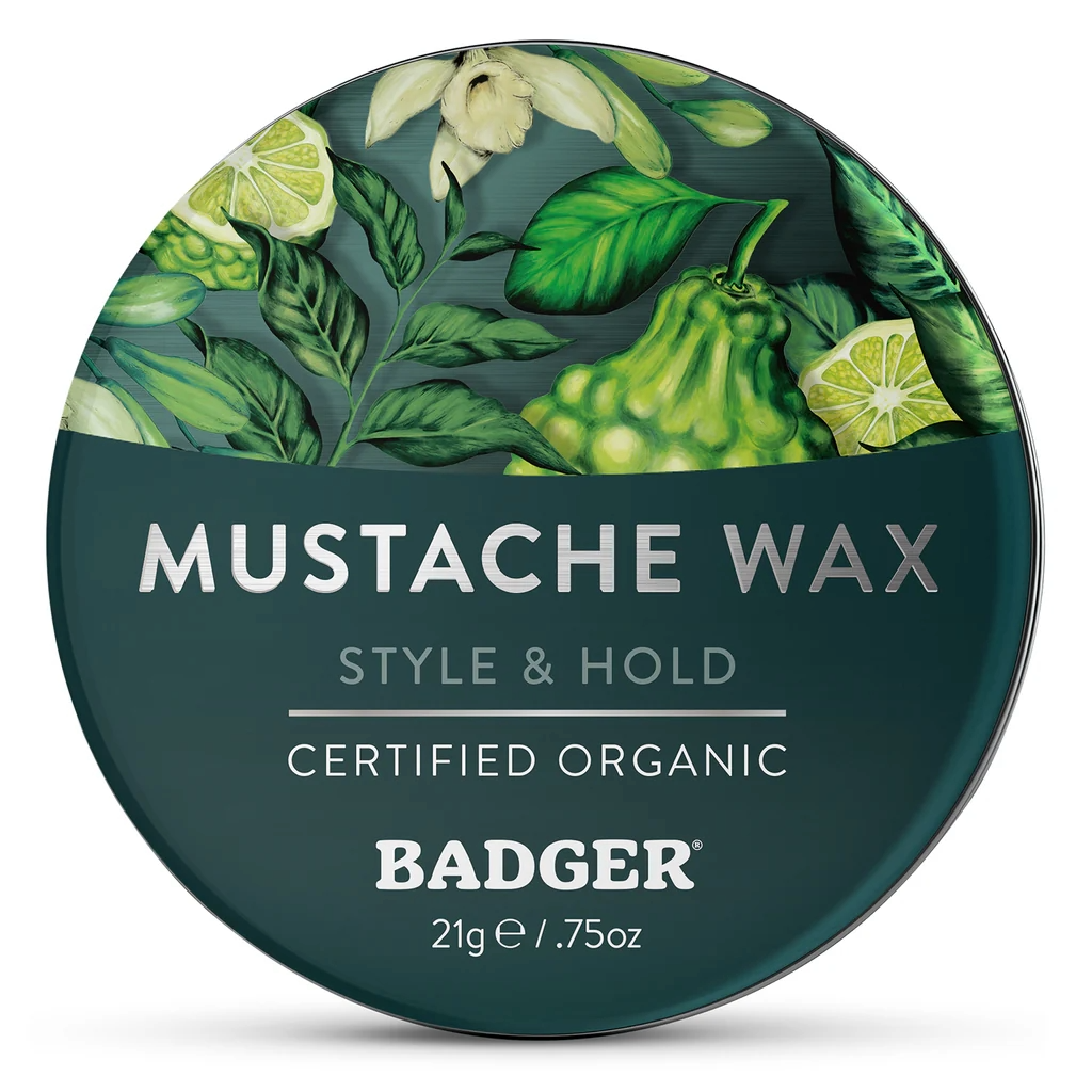 Mustache Wax, Medium Hold by Badger - Non-toxic, SLOW rated product free from harmful chemicals