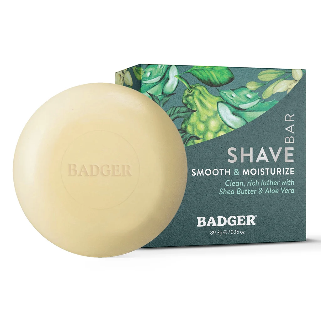 Shave Bar, Aloe Vera & Coconut Oil by Badger - Non-toxic, SLOW rated product free from harmful chemicals