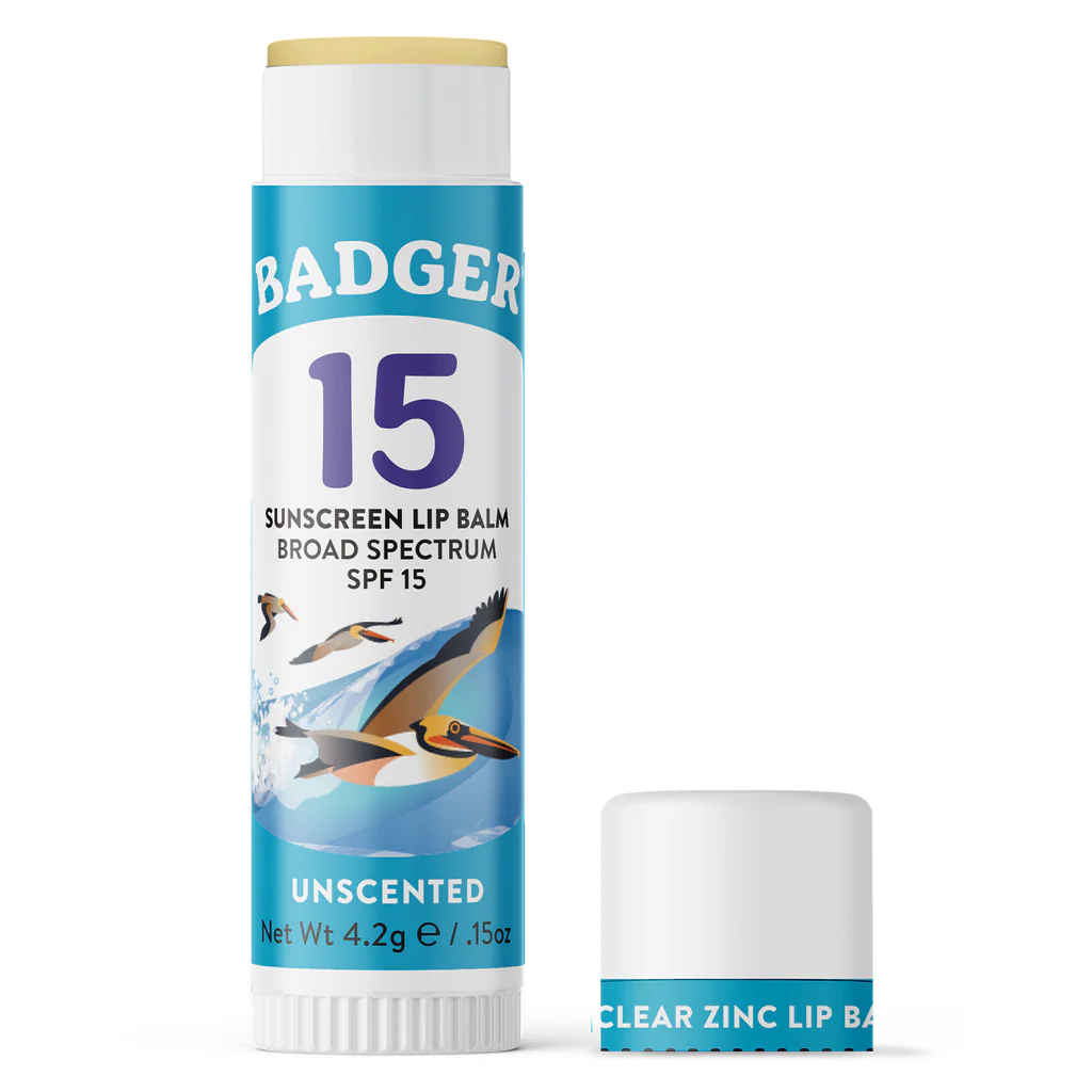 Sunscreen Lip Balm SPF 15 by Badger - Non-toxic Lip Balms product rated GO by Million Marker, free from BPA, phthalates, and parabens