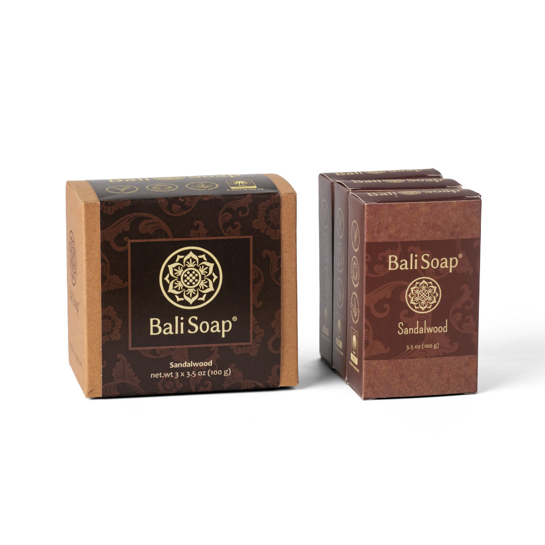 Natural Soap Sandalwood by Bali Soap - Non-toxic, STOP rated product free from harmful chemicals