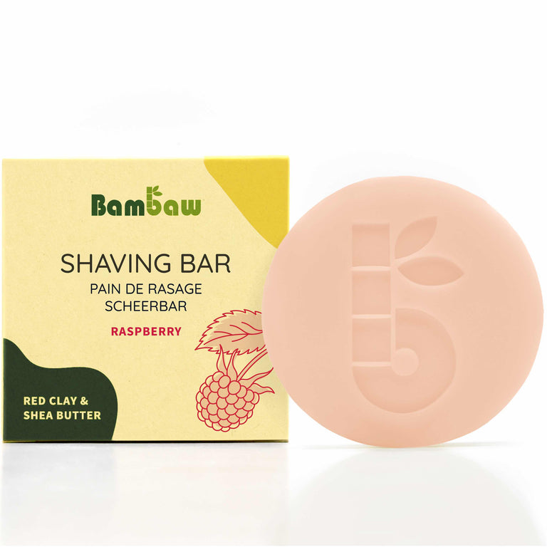 Shaving Bar - Raspberry by Bambaw - Non-toxic Shaving product rated STOP by Million Marker, free from BPA, phthalates, and parabens