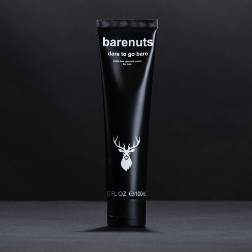 Dare To Go Bare Pubic Hair Removal Cream For Men by barenuts - Non-toxic, STOP rated product free from harmful chemicals