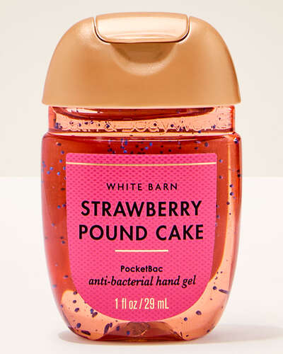 PocketBac Hand Sanitizer - White Barn Strawberry Pound Cake by Bath & Body Works - Non-toxic, STOP rated product free from harmful chemicals