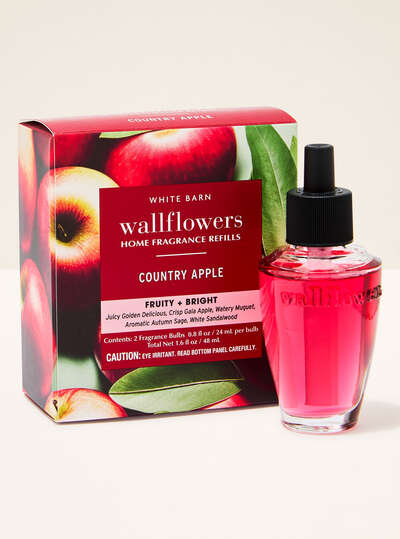 White Barn Wallflowers - Country Apple Home Fragrance by Bath & Body Works - Non-toxic, STOP rated product free from harmful chemicals