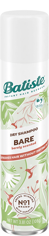 Bare Dry Shampoo - Barely Scented by Batiste - Non-toxic, STOP rated product free from harmful chemicals