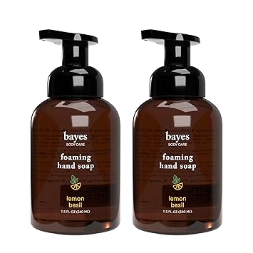 Foaming Hand Soap – Lemon Basil by Bayes Body Care - Non-toxic, STOP rated product free from harmful chemicals