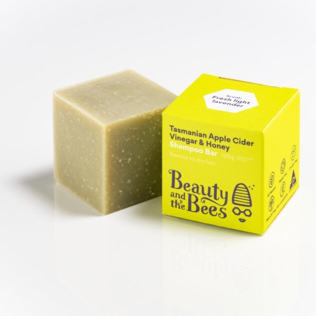 Tasmanian Apple Cider Vinegar & Honey Shampoo Bar by Beauty and the Bees - Non-toxic, SLOW rated product free from harmful chemicals