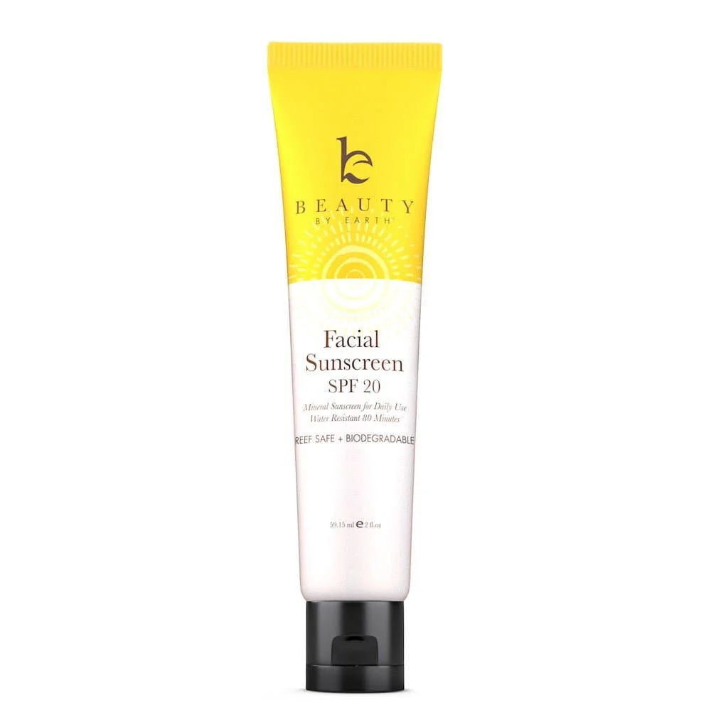 Face Sunscreen SPF 20 by Beauty by Earth - Non-toxic, GO rated product free from harmful chemicals