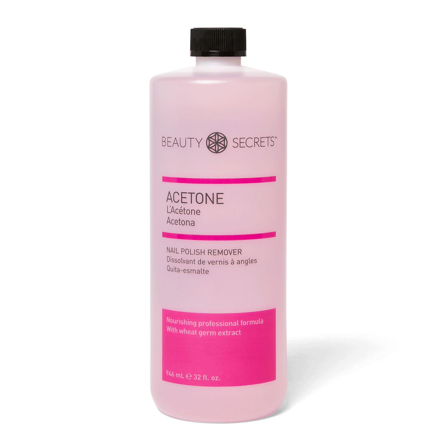 Acetone Nourishing Nail Polish Remover by BEAUTY SECRETS - Non-toxic, STOP rated product free from harmful chemicals