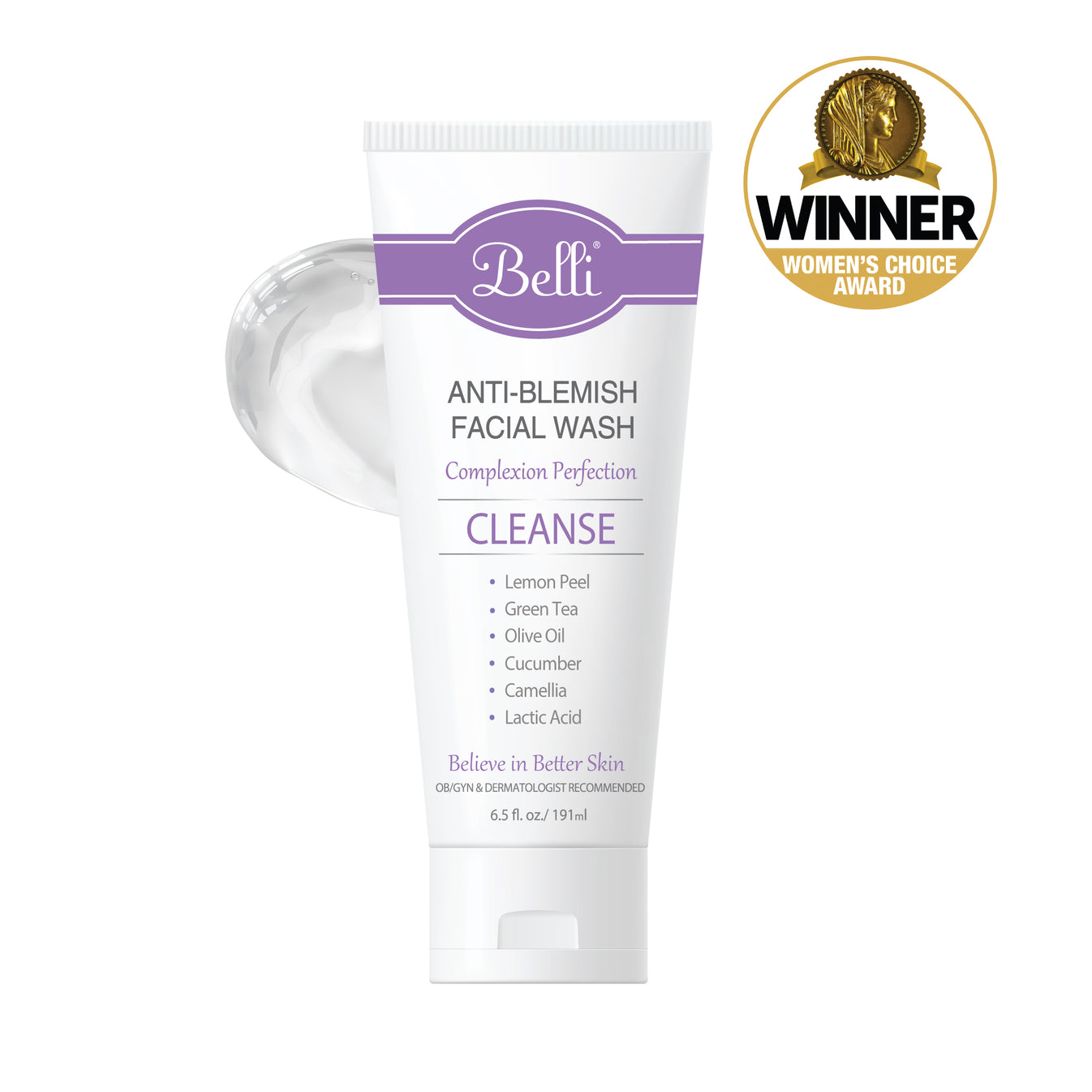 Anti-Blemish Facial Wash by Belli - Non-toxic, STOP rated product free from harmful chemicals