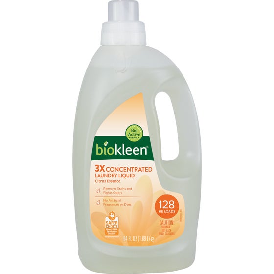3x Concentrated Laundry Liquid - Citrus Essence by biokleen - Non-toxic, SLOW rated product free from harmful chemicals