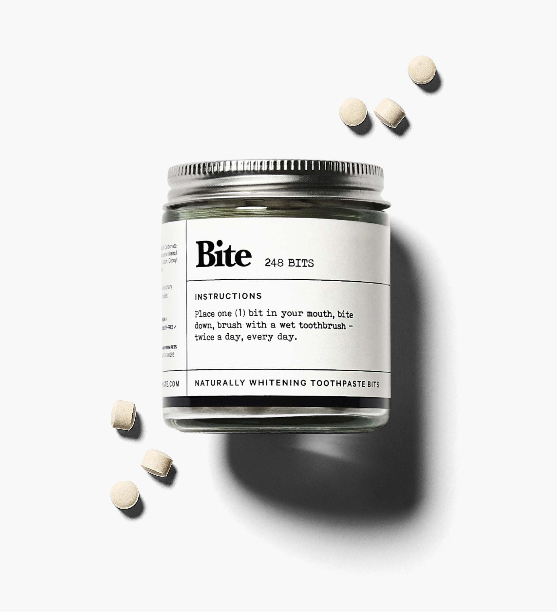 Toothpaste Bits Fluoride-Free - Mint by Bite - Non-toxic, GO rated product free from harmful chemicals