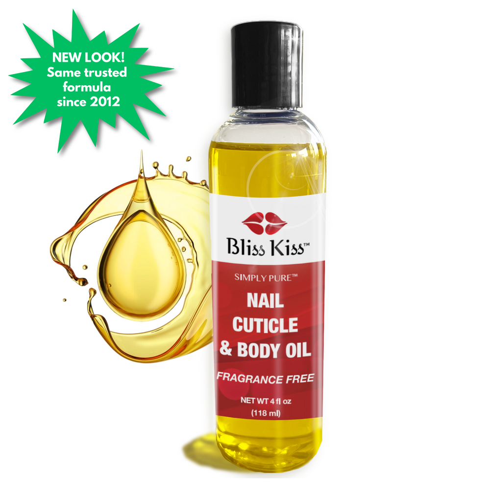 SIMPLY PURE Nail and Cuticle Oil by Bliss Kiss - Non-toxic, SLOW rated product free from harmful chemicals
