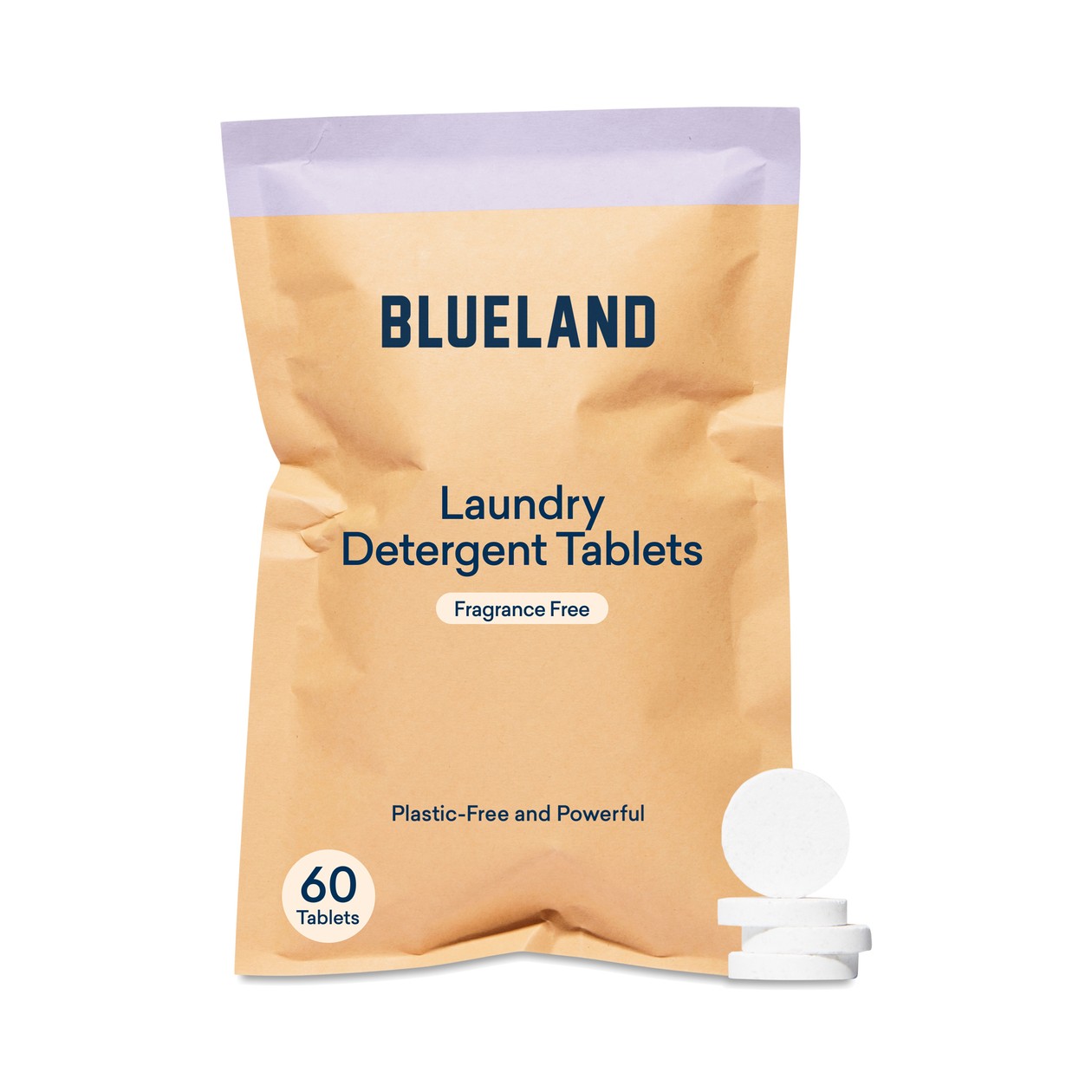 Laundry Detergent Tablet - Fragrance Free by BLUELAND - Non-toxic, GO rated product free from harmful chemicals
