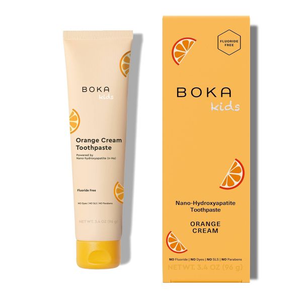 Kids Nano-Hydroxyapetite Toothpaste - Orange Cream by BOKA - Non-toxic, SLOW rated product free from harmful chemicals