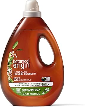 Laundry Detergent - Orange Blossom and Citrus Leaves by Botanical Origin - Non-toxic, STOP rated product free from harmful chemicals