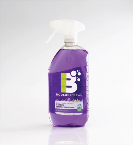 Granite + Stainless Cleaner - Lavender Vanilla by Boulder Clean - Non-toxic, STOP rated product free from harmful chemicals