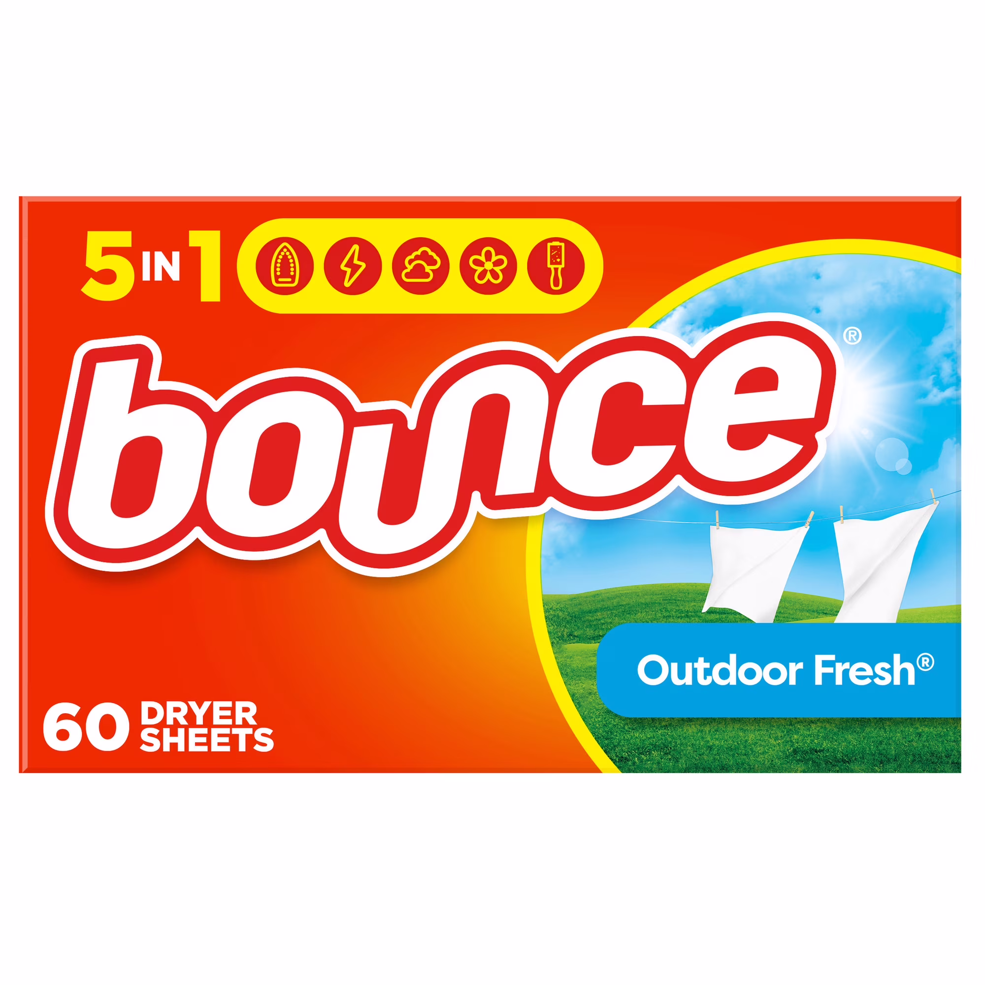 Fabric Softener Dryer Sheets - Outdoor Fresh by bounce - Non-toxic, STOP rated product free from harmful chemicals