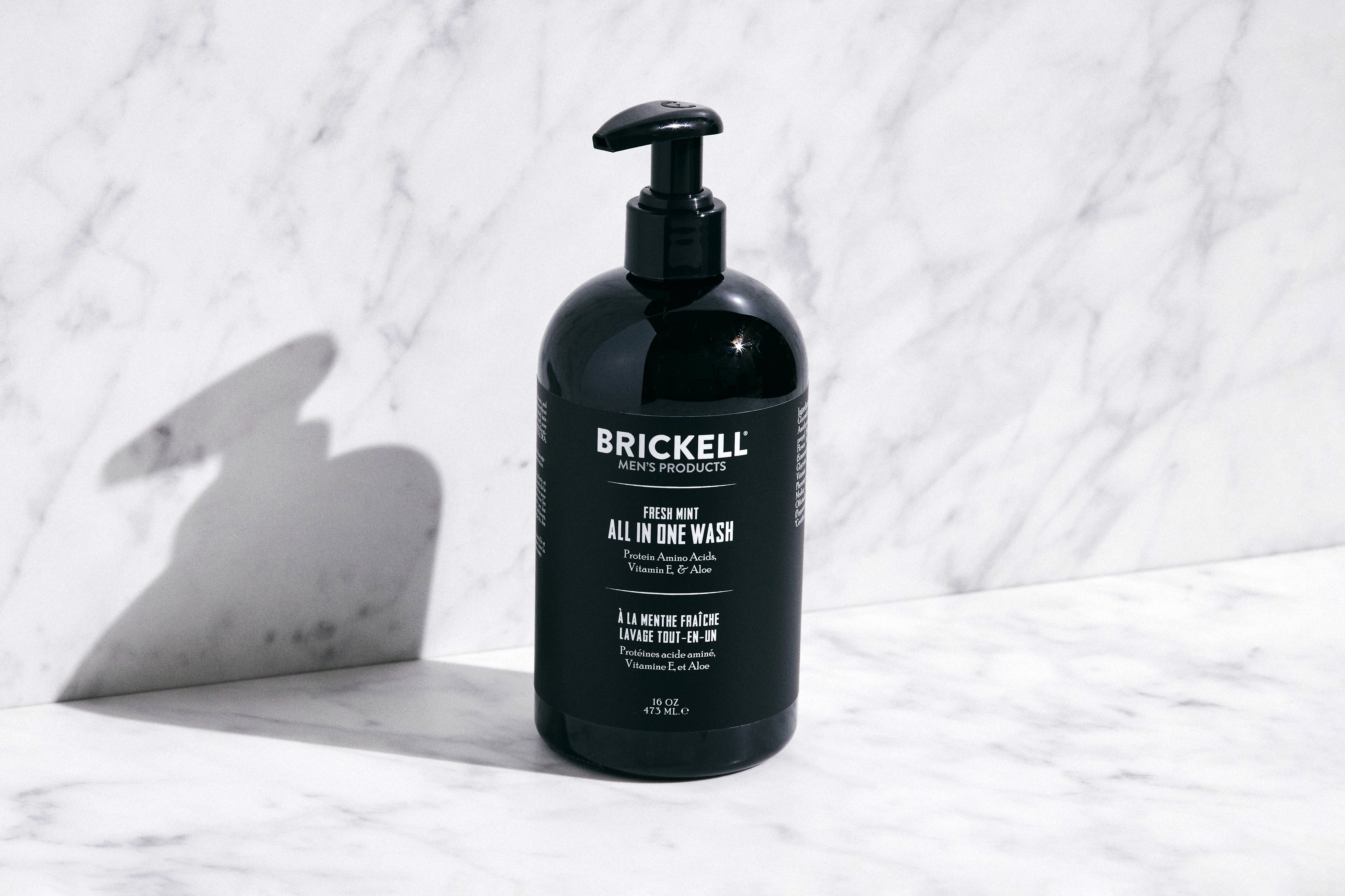 All In One Wash - Fresh Mint by BRICKELL MEN'S PRODUCTS - Non-toxic, SLOW rated product free from harmful chemicals