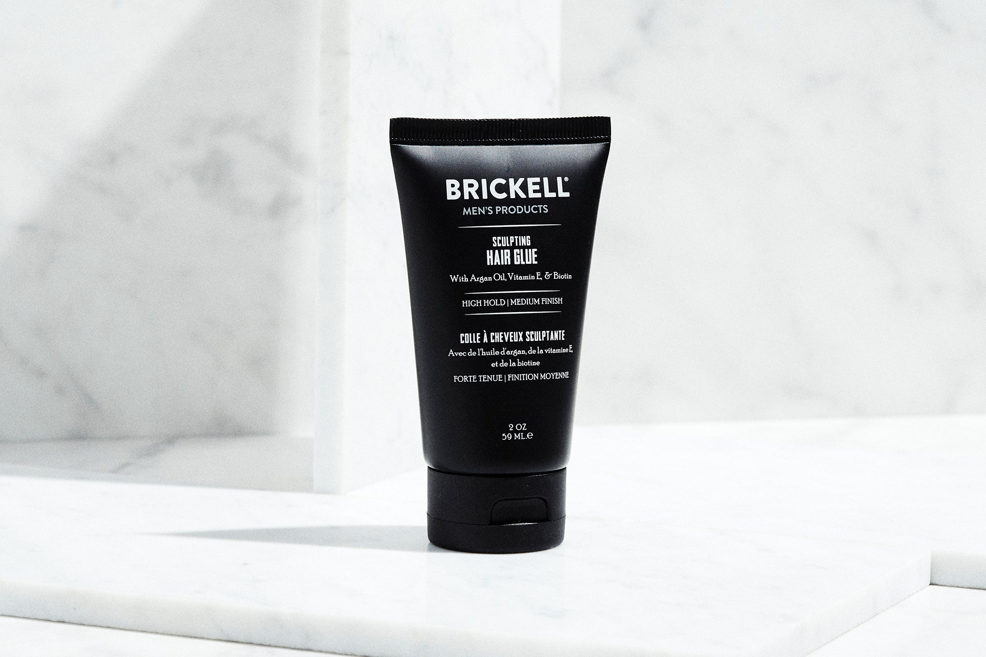 Sculpting Hair Glue by BRICKELL MEN'S PRODUCTS - Non-toxic Hair Styling + Treatment product rated STOP by Million Marker, free from BPA, phthalates, and parabens