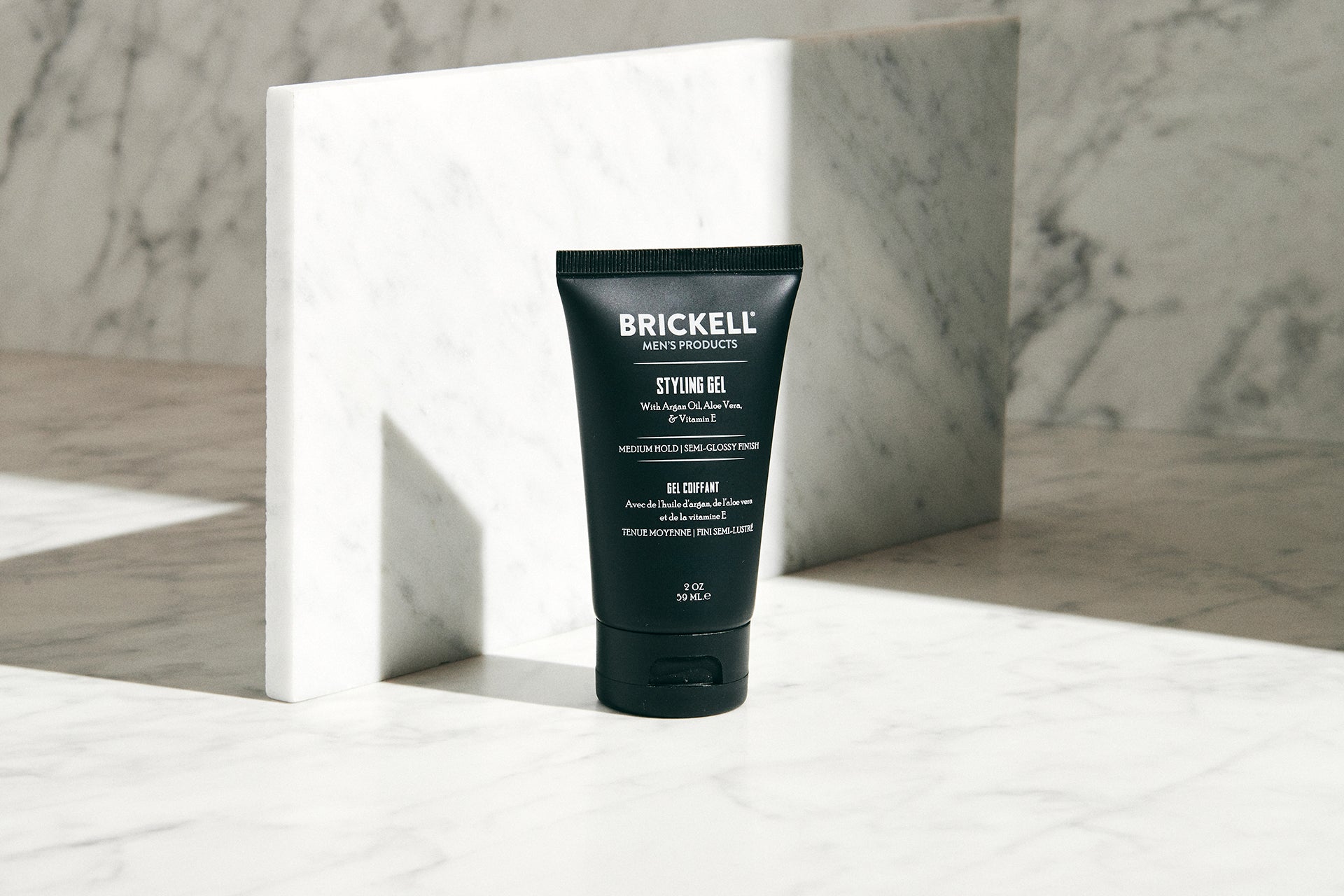 Styling Gel by BRICKELL MEN'S PRODUCTS - Non-toxic Hair Styling + Treatment product rated STOP by Million Marker, free from BPA, phthalates, and parabens
