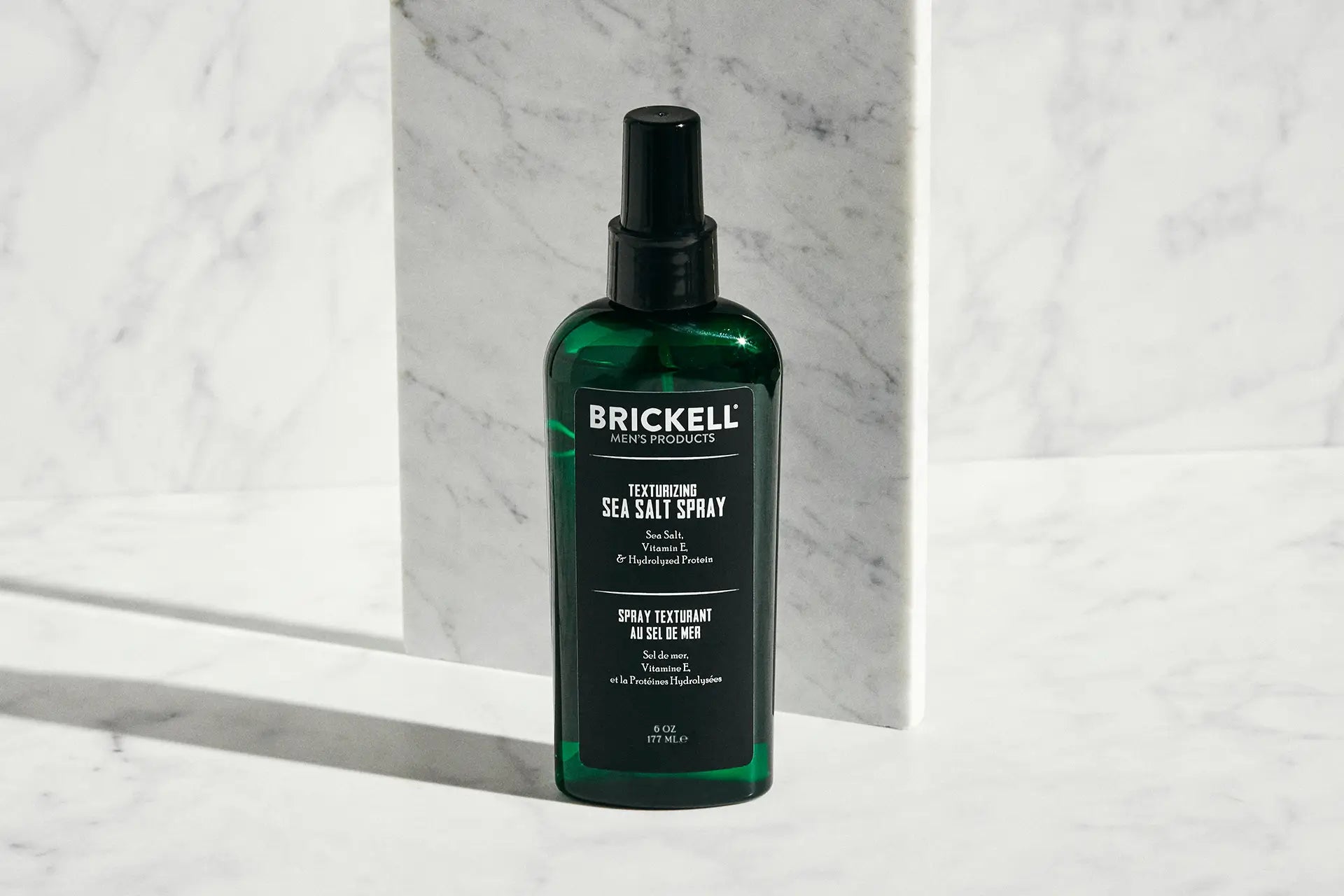 Texturizing Sea Salt Spray by BRICKELL MEN'S PRODUCTS - Non-toxic Hair Styling + Treatment product rated SLOW by Million Marker, free from BPA, phthalates, and parabens