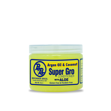 Super Gro Conditioner With Aloe - Argan Oil & Coconut by BRONNER BROS. - Non-toxic, STOP rated product free from harmful chemicals