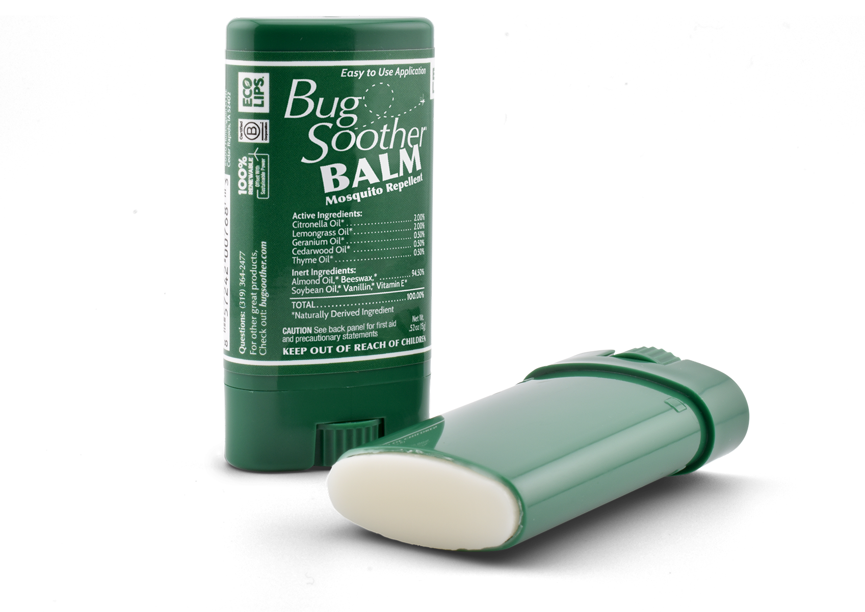 Bug Soother Balm Natural Mosquito Repellent by Bug Soother - Non-toxic, SLOW rated product free from harmful chemicals
