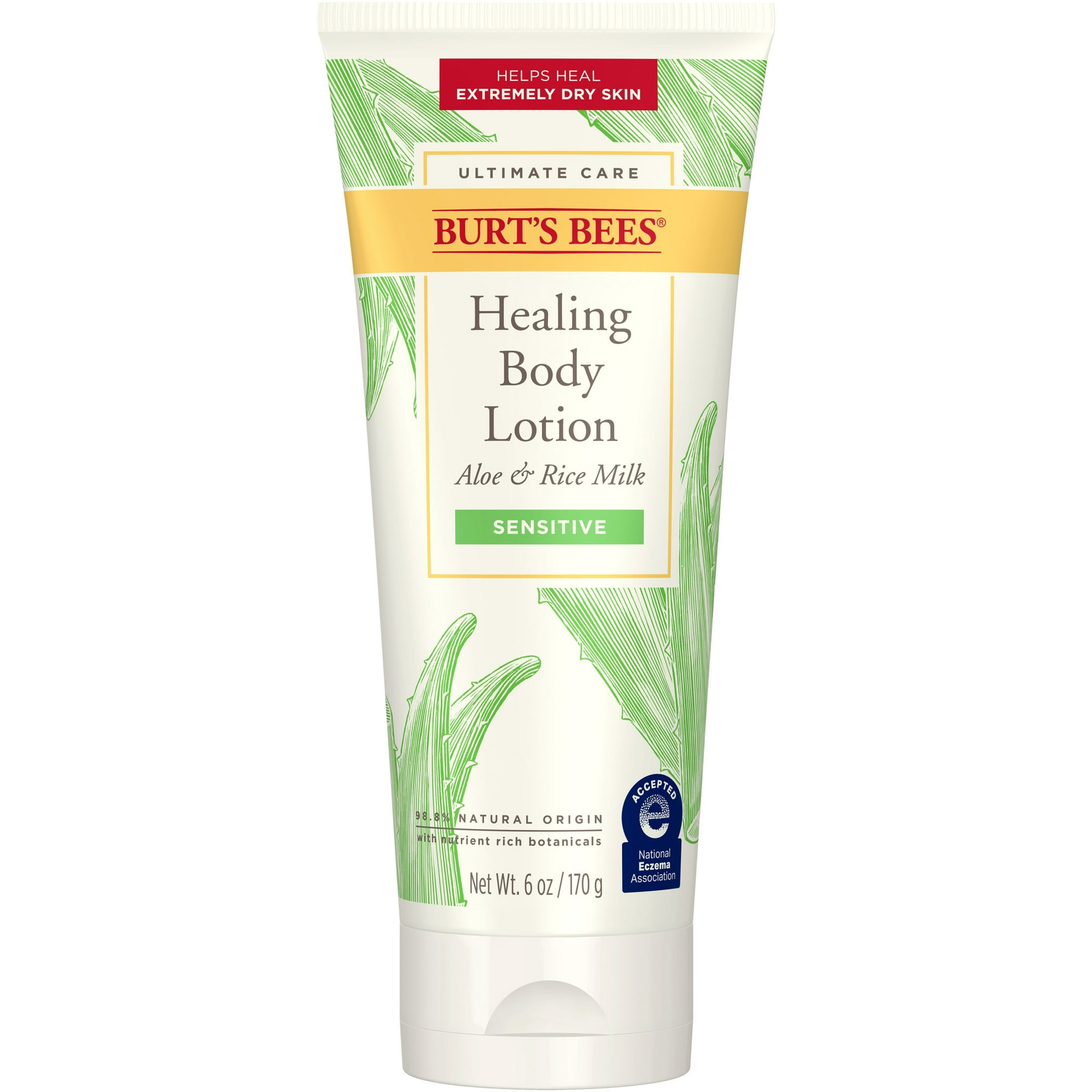 Healing Body Lotion – Aloe & Rice Milk by BURT'S BEES - Non-toxic Body Oils, Butters + Lotions product rated SLOW by Million Marker, free from BPA, phthalates, and parabens