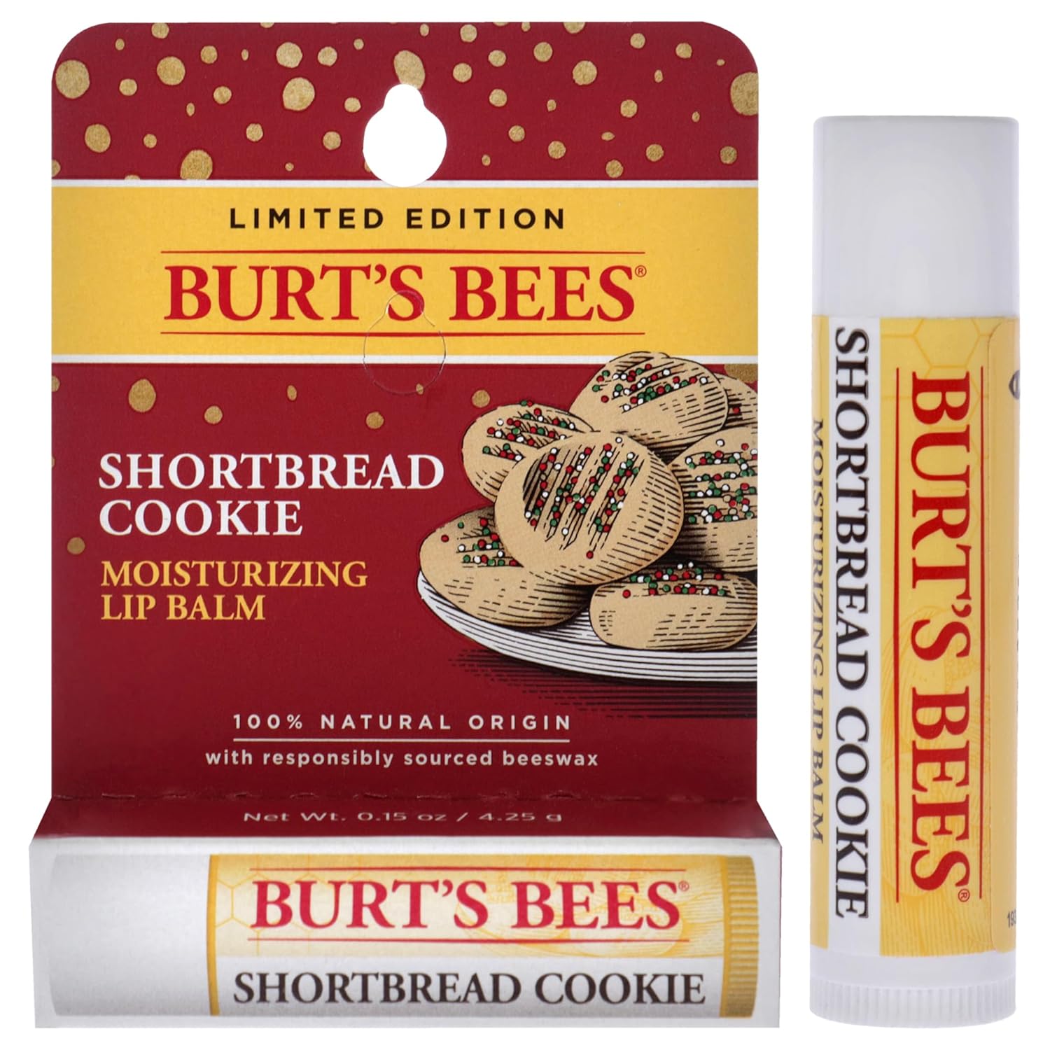 Moisturizing Lip Balm – Shortbread Cookie by BURT'S BEES - Non-toxic Lip Balms product rated SLOW by Million Marker, free from BPA, phthalates, and parabens
