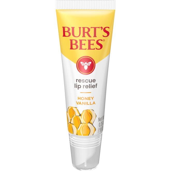 Rescue Lip Relief - Honey Vanilla by BURT'S BEES - Non-toxic Lip Balms product rated SLOW by Million Marker, free from BPA, phthalates, and parabens