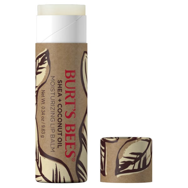 Shea + Coconut Oil Moisturizing Lip Balm by BURT'S BEES - Non-toxic, SLOW rated product free from harmful chemicals