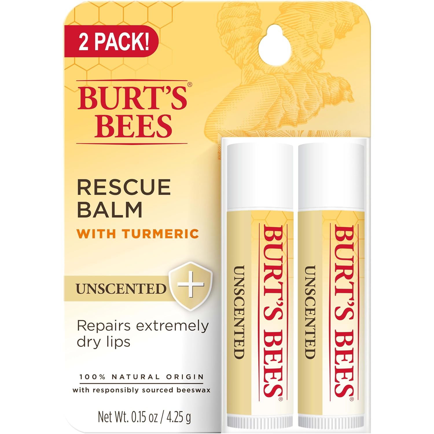Unscented Lip Balm by BURT'S BEES - Non-toxic Lip Balms product rated GO by Million Marker, free from BPA, phthalates, and parabens