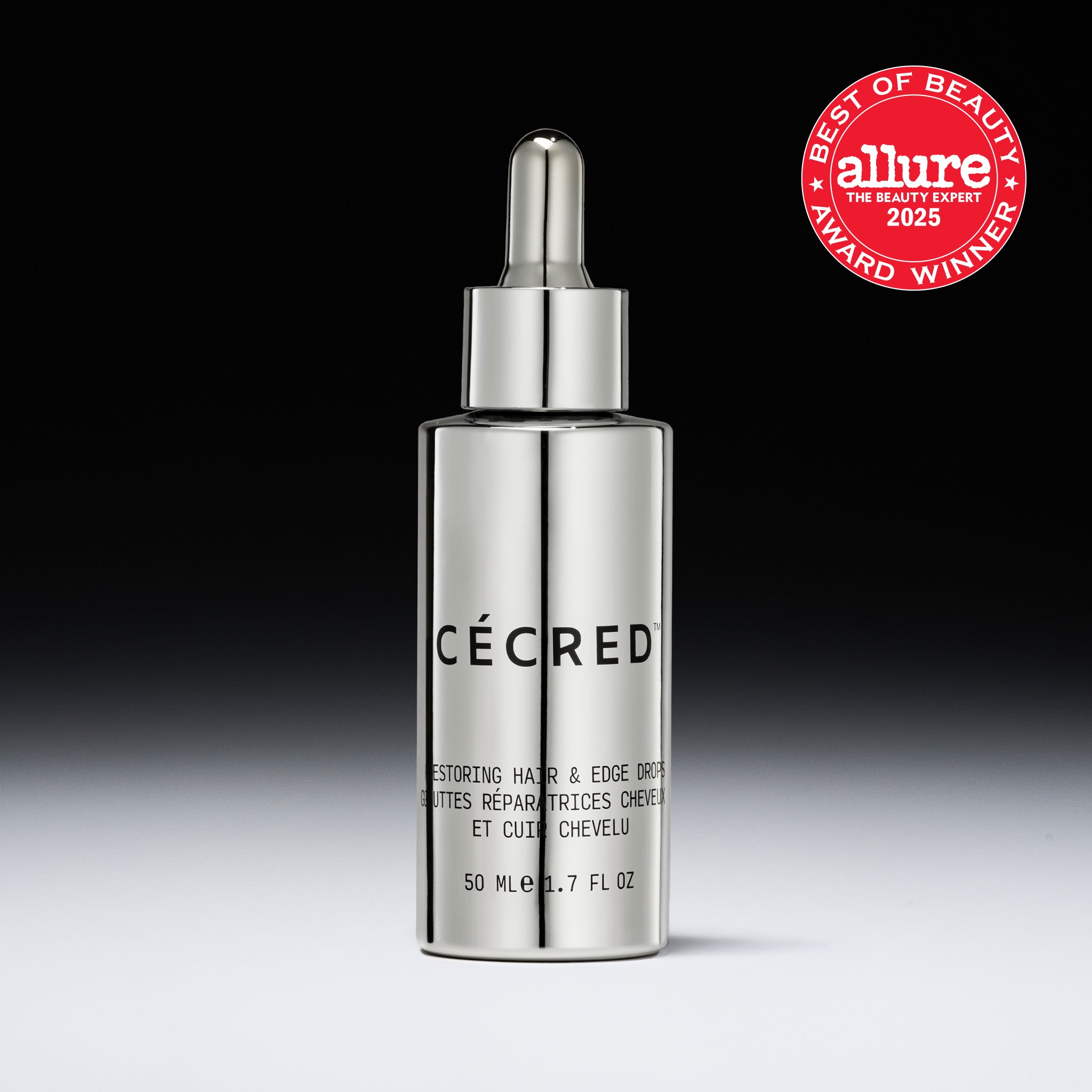 Restoring Hair & Edge Drops by CÉCRED - Non-toxic Hair Styling + Treatment product rated STOP by Million Marker, free from BPA, phthalates, and parabens